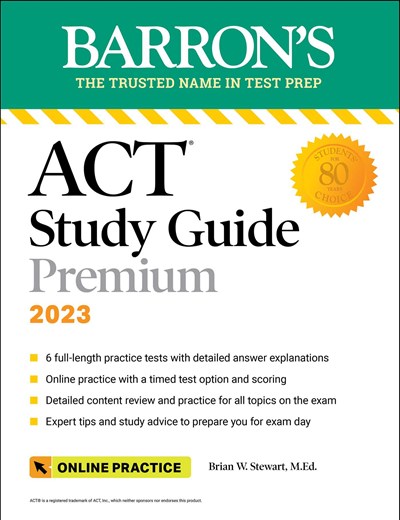 Barron's ACT Study Guide Premium 2023 Cover Image